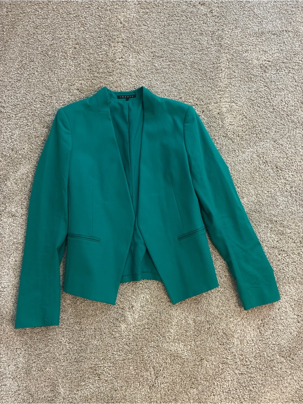 Like new Theory Teal Open-Front Women's Blazer